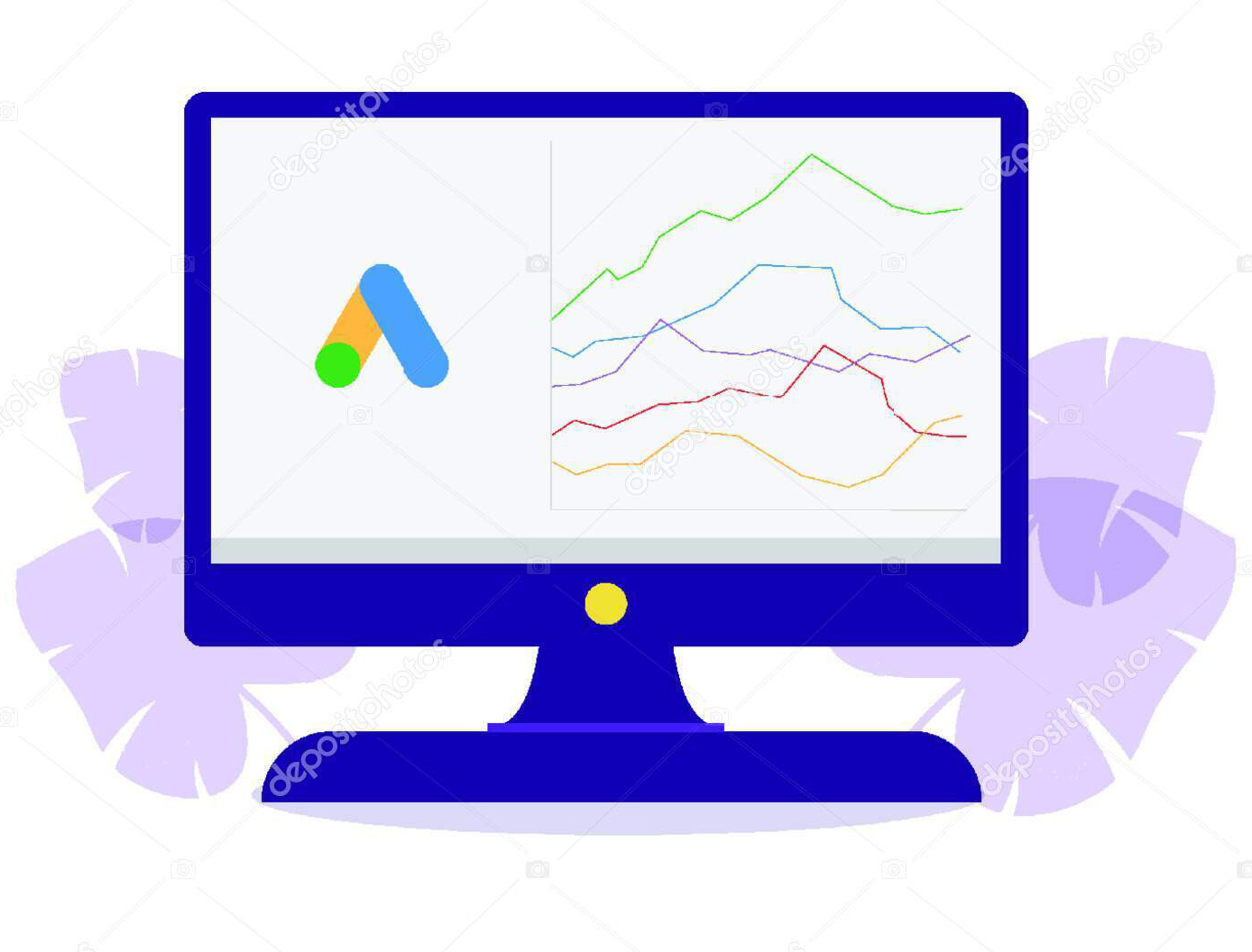 depositphotos 623795910 stock illustration google ads analytics illustrations